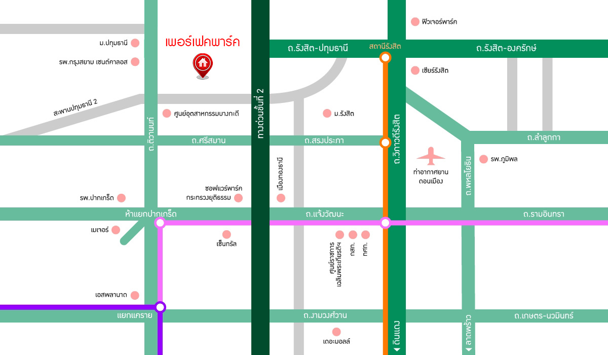 *****บ้านเดี่ยวมือสองปทุมธานี โครงการ เพอร์เฟค พาร์ค รังสิต หลังมุม เนื้อที่ 42.20 ตร.ว. พื้นที่ใช้สอย 112 ตร.ม. ฟังก์ชัน 3 ห้องนอน 3 ห้องน้ำ 2 ที่จอดรถ บนทำเลเดินทางสะดวก เชื่อมต่อ ถนนติวานนท์-ปทุมธานี , ถนนรังสิต-ปทุมธานี, ถนนติวานนท์ ใกล้รถไฟฟ้าสายสีแดง "สถานีรังสิต" และจุดขึ้นทางด่วน "อุดรรัถยา" และ "ศรีรัช"